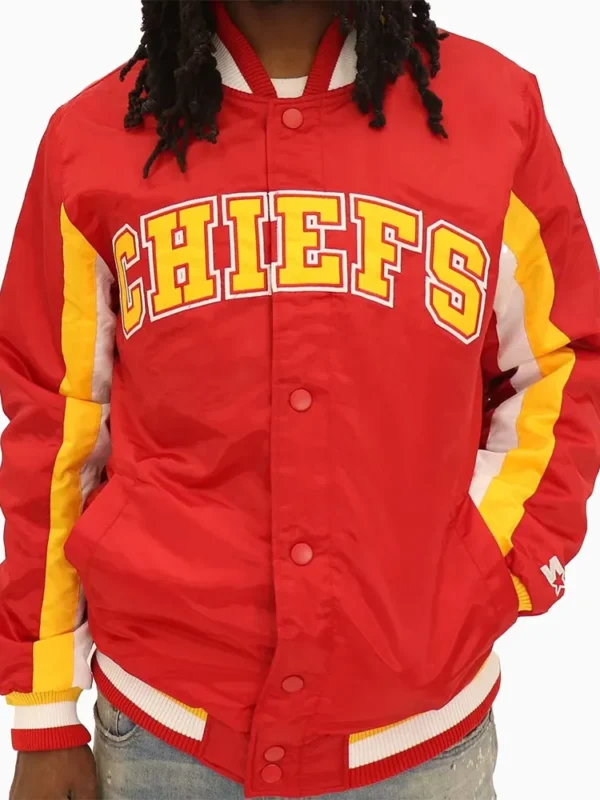 Kansas City Chiefs Red Varsity Satin Jacket