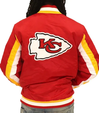 Kansas City Chiefs Red Varsity Satin Jacket