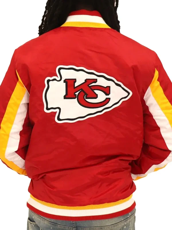 Kansas City Chiefs Red Varsity Satin Jacket