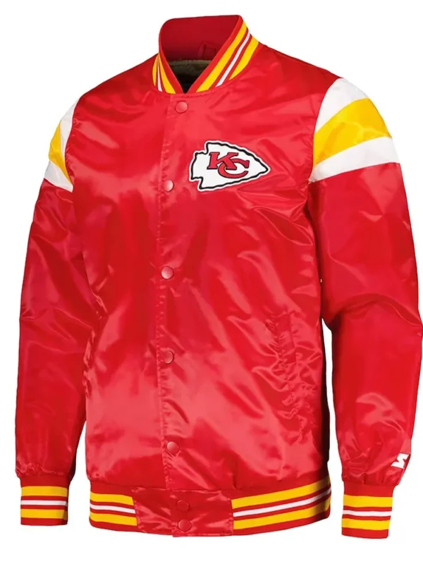 Kansas City Chiefs Red and Gold Varsity Satin Jacket