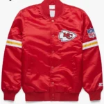 Kansas City Chiefs Satin Bomber Red Jacket