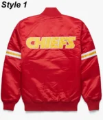 Kansas City Chiefs Satin Bomber Red Jacket