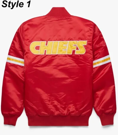 Kansas City Chiefs Satin Bomber Red Jacket