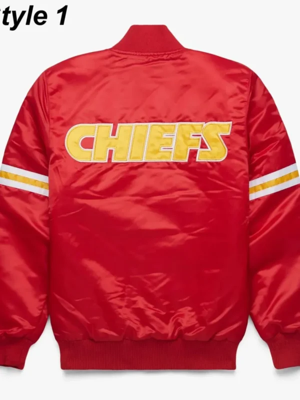 Kansas City Chiefs Satin Bomber Red Jacket