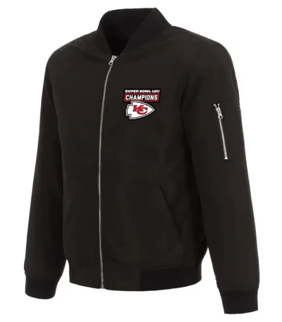Kansas City Chiefs Super Bowl LVII Champions Nylon Black Bomber Jacket