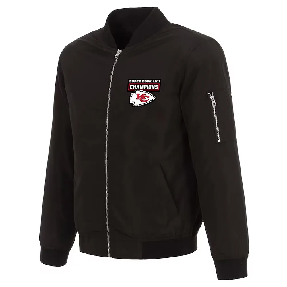 Kansas City Chiefs Super Bowl LVII Champions Nylon Black Bomber Jacket Kansas City Chiefs Super Bowl LVII Champions Nylon Black Bomber Jacket