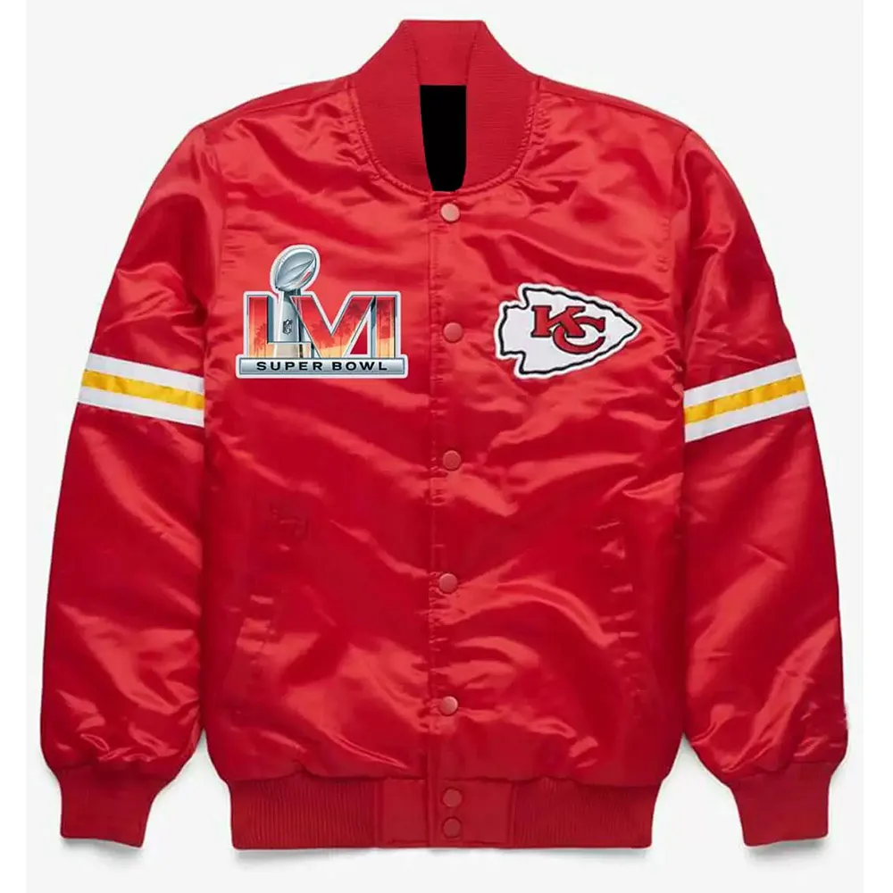 Kansas City Chiefs Super Bowl Red Satin Jacket Kansas City Chiefs Super Bowl Red Satin Jacket
