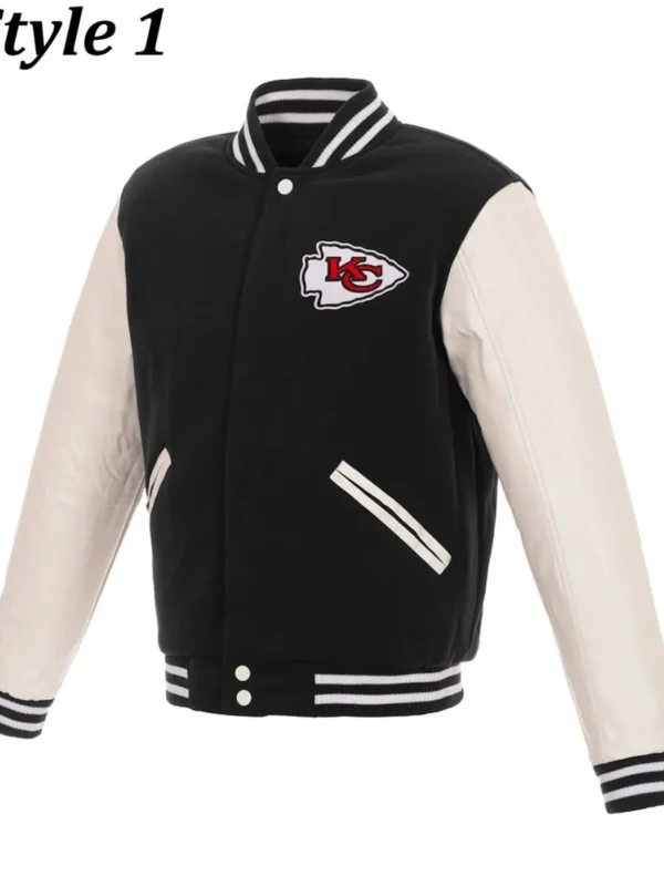 Kansas City Chiefs Two Tone Wool-Leather Letterman Jacket