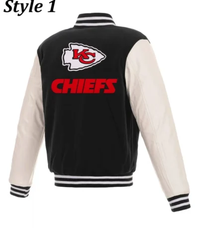 Kansas City Chiefs Two Tone Wool-Leather Letterman Jacket