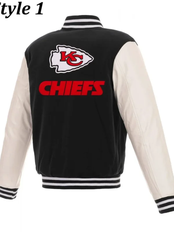 Kansas City Chiefs Two Tone Wool-Leather Letterman Jacket