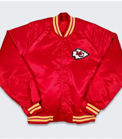 Kansas City Chiefs Varsity Red Satin Jacket