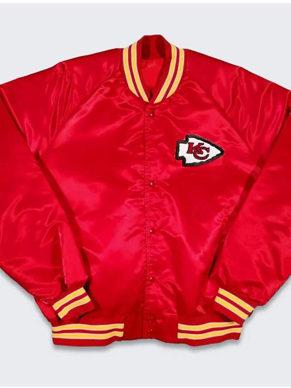 Kansas City Chiefs Varsity Red Satin Jacket