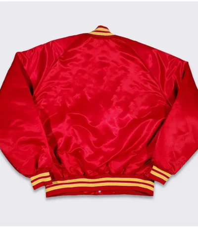 Kansas City Chiefs Varsity Red Satin Jacket