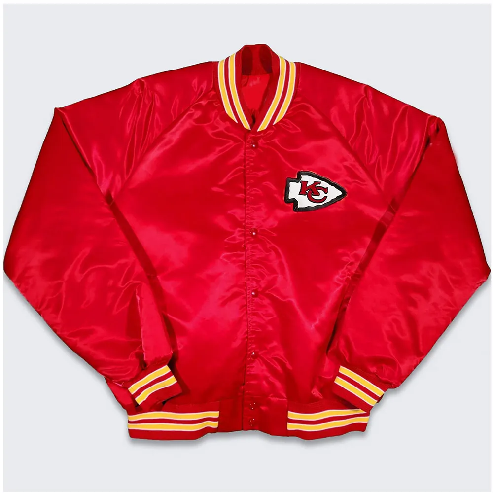 Kansas City Chiefs Varsity Red Satin Jacket Kansas City Chiefs Varsity Red Satin Jacket