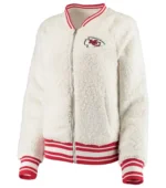 Kansas City Chiefs White Sherpa Jacket