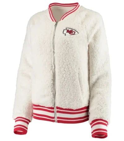 Kansas City Chiefs White Sherpa Jacket