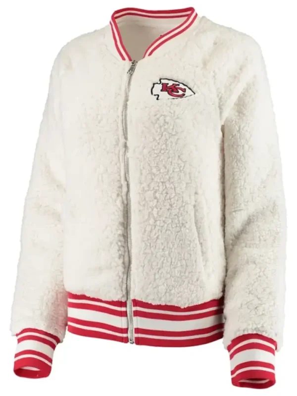 Kansas City Chiefs White Sherpa Jacket