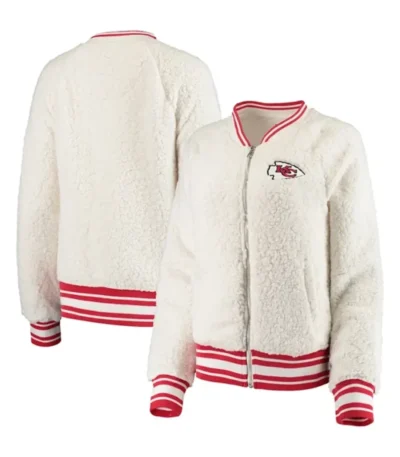 Kansas City Chiefs White Sherpa Jacket