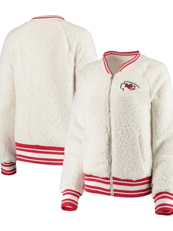 Kansas City Chiefs White Sherpa Jacket