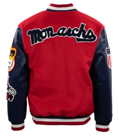 Kansas City Monarchs Red and Navy Varsity Jacket