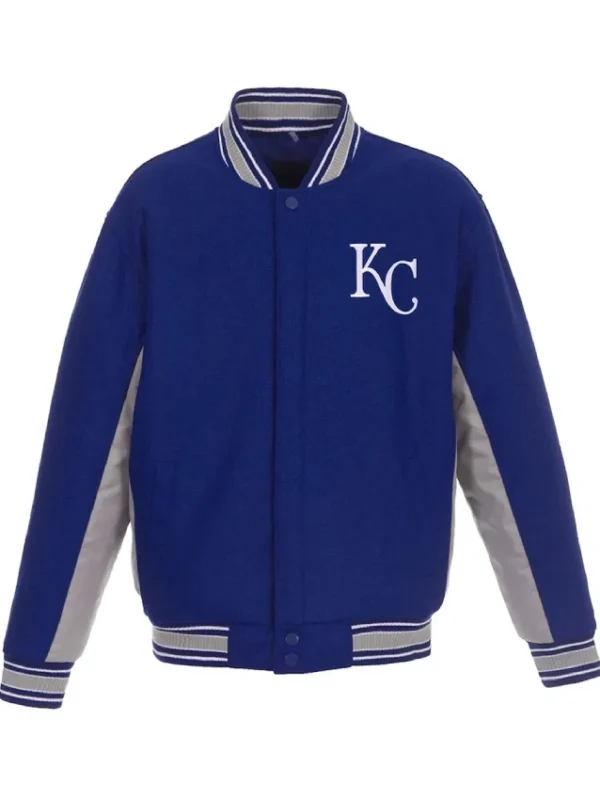 Kansas City Royals Accent Varsity Royal Wool Jacket