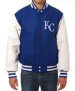 Kansas City Royals Blue and White Letterman Jacket