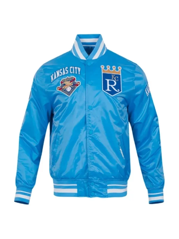 Kansas City Royals Retro Classic Rib Satin Jacket