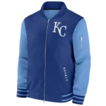 Kansas City Royals Collection Dugout Royal/Light Blue Bomber Jacket