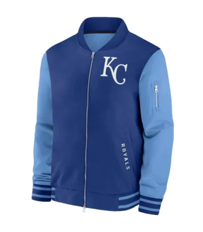 Kansas City Royals Collection Dugout Royal/Light Blue Bomber Jacket