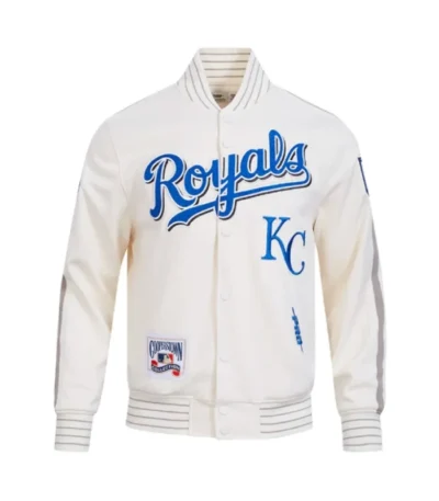 Kansas City Royals Current Logo Game Day Off-white/Royal Jacket