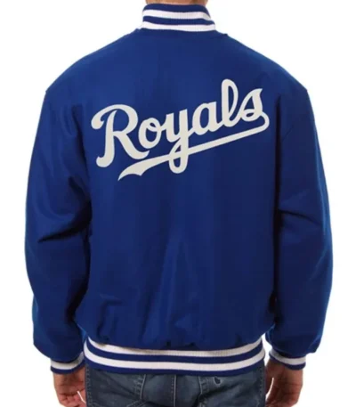 Kansas City Royals Blue Wool Letterman Jacket