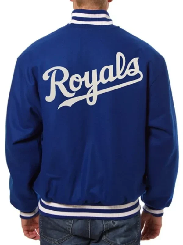 Kansas City Royals Blue Wool Letterman Jacket