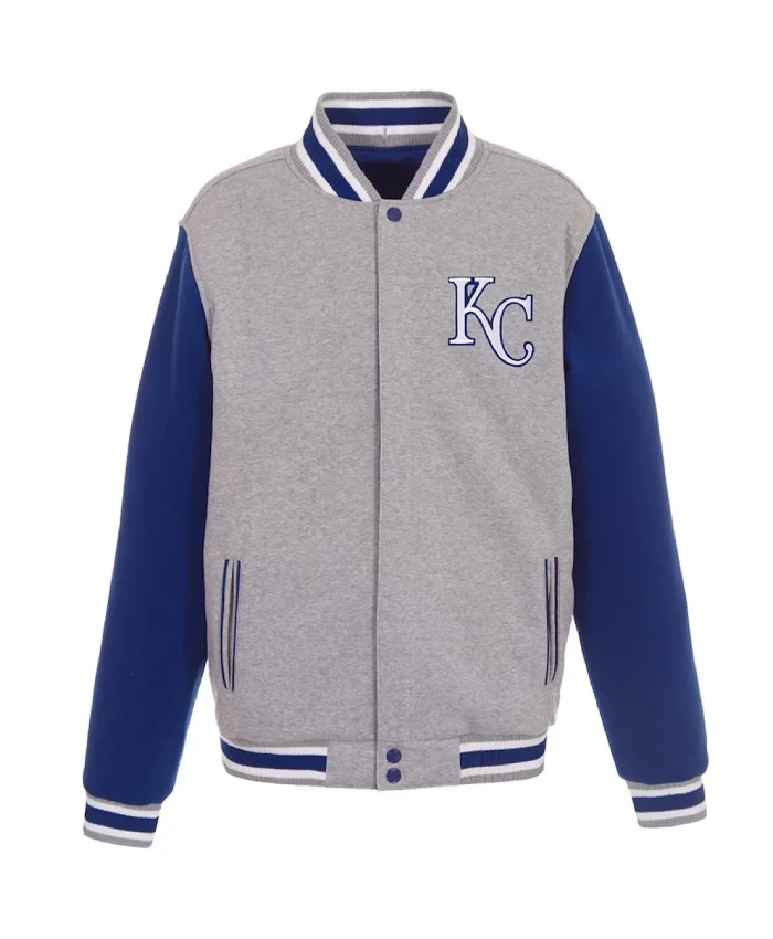 Kansas City Royals Gray/Royal Varsity Wool Jacket Kansas City Royals Gray/Royal Varsity Wool Jacket
