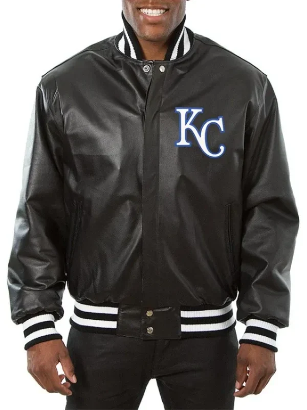 Kansas City Royals Leather Varsity Jacket