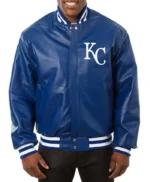 Kansas City Royals Leather Varsity Jacket