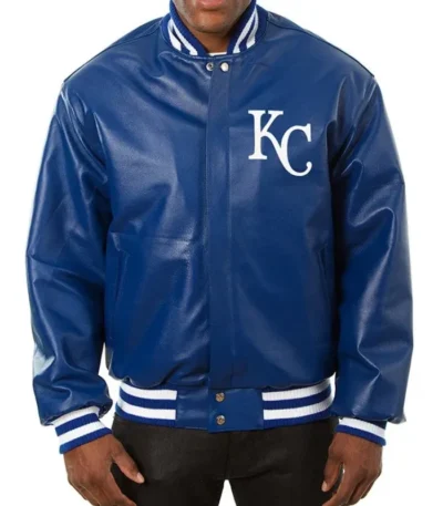 Kansas City Royals Leather Varsity Jacket