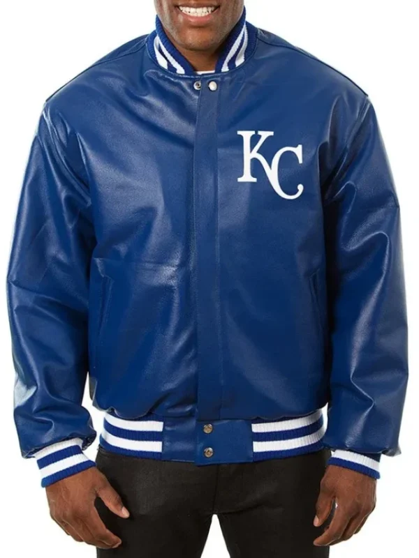Kansas City Royals Leather Varsity Jacket