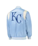 Light Blue/Cream Kansas City Royals Varsity Satin Jacket