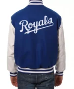 Kansas City Royals Blue and White Letterman Jacket