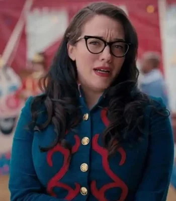 WandaVision Kat Dennings Em­broi­dered Blue Cotton Jacket