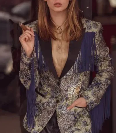 Katherine Barrell Wynonna Earp Fringe Blazer Jacket