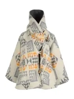 Yellowstone Kelly Reilly White Poncho Cloak Coat