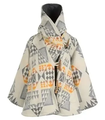 Yellowstone Kelly Reilly White Poncho Cloak Coat