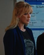 Yellowstone Beth Dutton S04 Blue Wool Long Coat