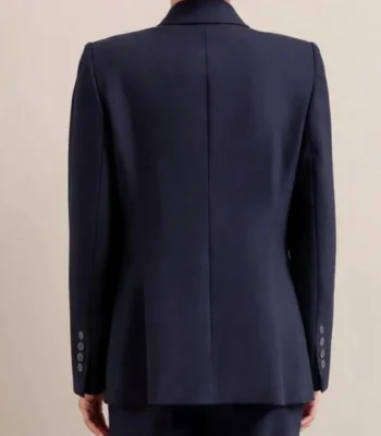 Kelly Reilly Yellowstone S03 Navy Blue Single Breasted Blazer