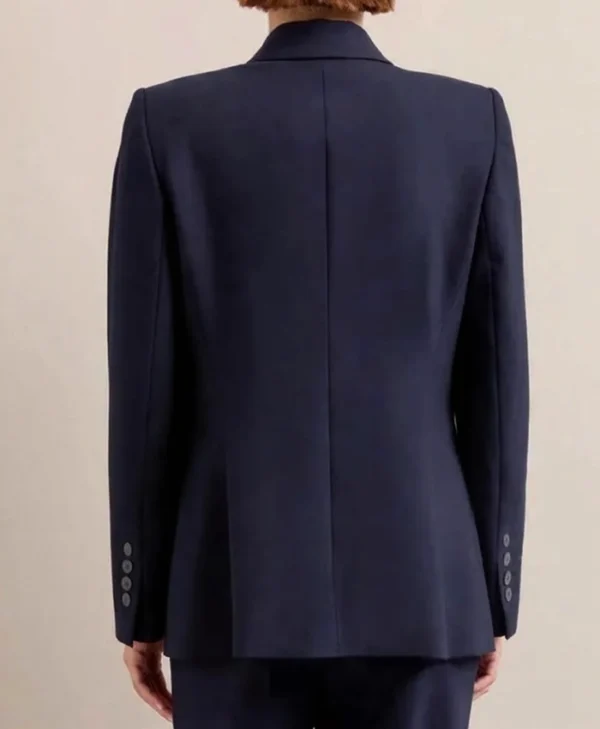 Kelly Reilly Yellowstone S03 Navy Blue Single Breasted Blazer
