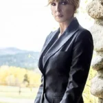 Kelly Reilly Yellowstone Women Single Breasted Grey Blazer