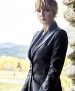 Kelly Reilly Yellowstone Women Single Breasted Grey Blazer