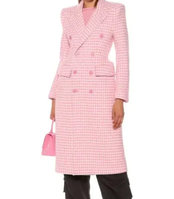 Kelsey Peters Younger Season 7 Pink Checked Coat