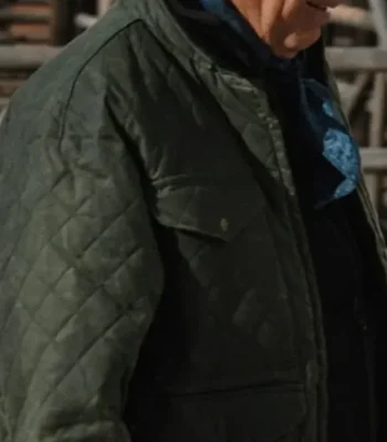 Kevin Costner Yellowstone S4 John Dutton Green Quilted Jacket
